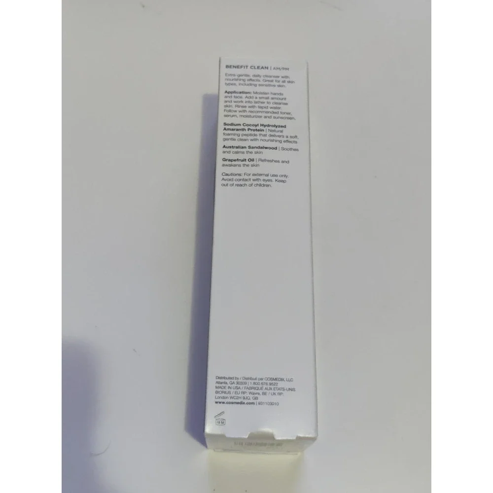 CosMedix Benefit Clean Gentle Cleanser 150ml/5oz - Brand New In Box